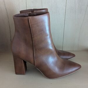 Madden Girl | Caramel Leather High Hell Boots